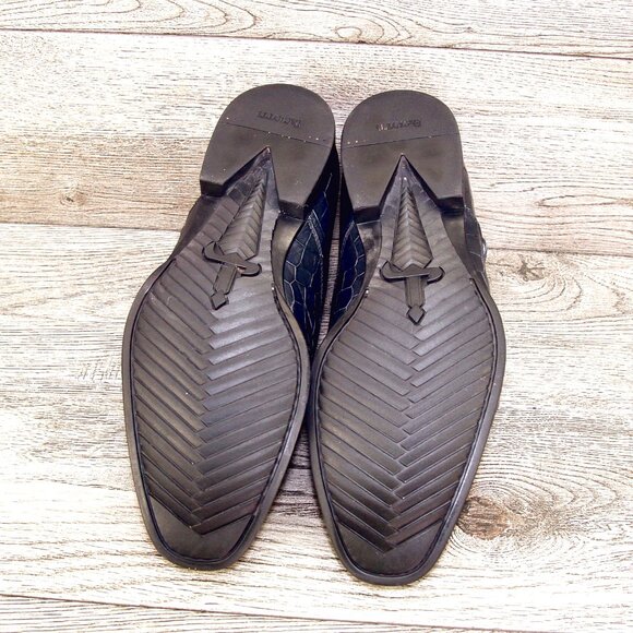 $550 Nordstrom CESARE PACIOTTI Oxford US 8 M Navy Croc Print * add $15 Trees main image 4